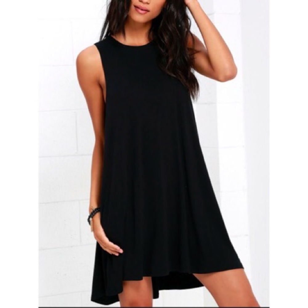 Black sleeveless swing dress - Picture 3 of 3